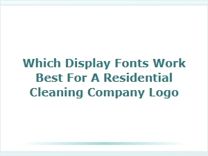 Clean Fonts for a Clean Logo
