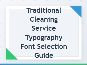 Selecting a Traditional Serif Font for Cleaning Brands
